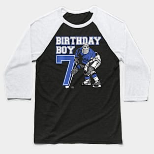 Kids 7 Year Old Ice Hockey Themed Birthday Party 7Th Boy Baseball T-Shirt